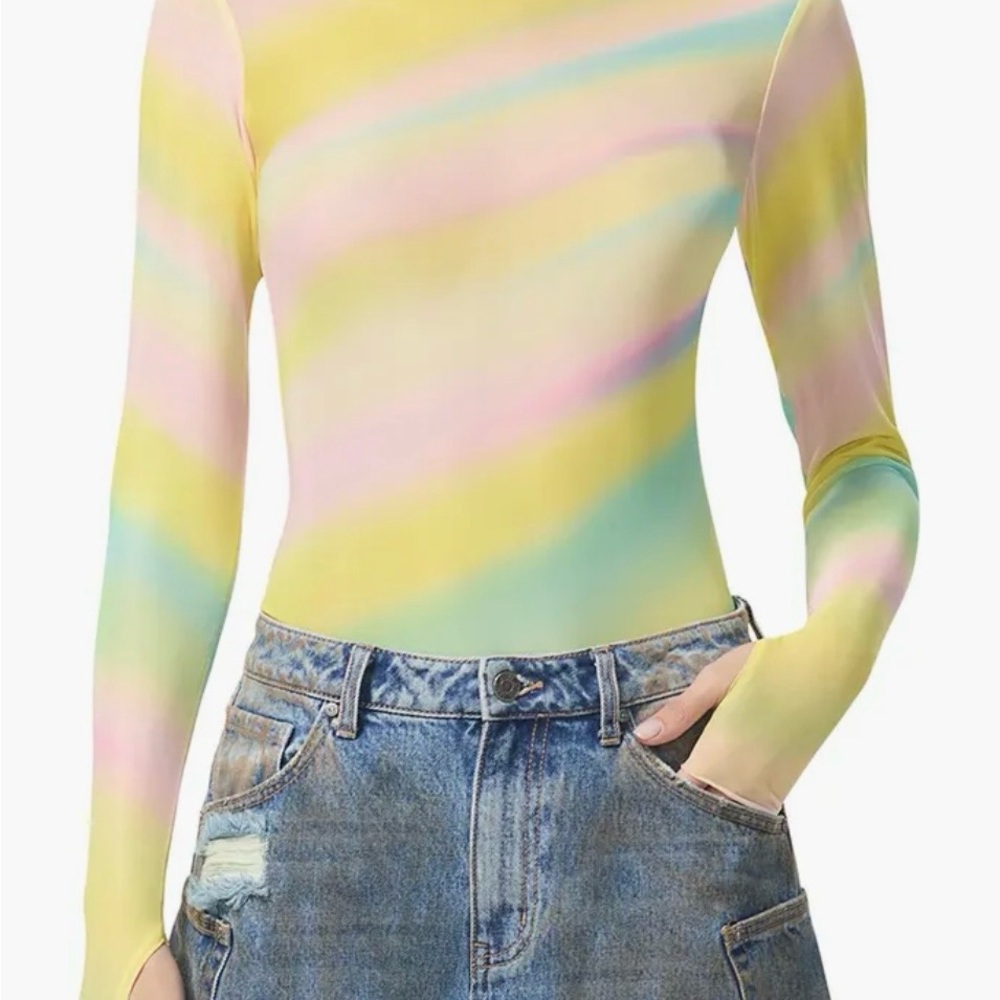 AFRM Zadie Multicolor Long Sleeve Top